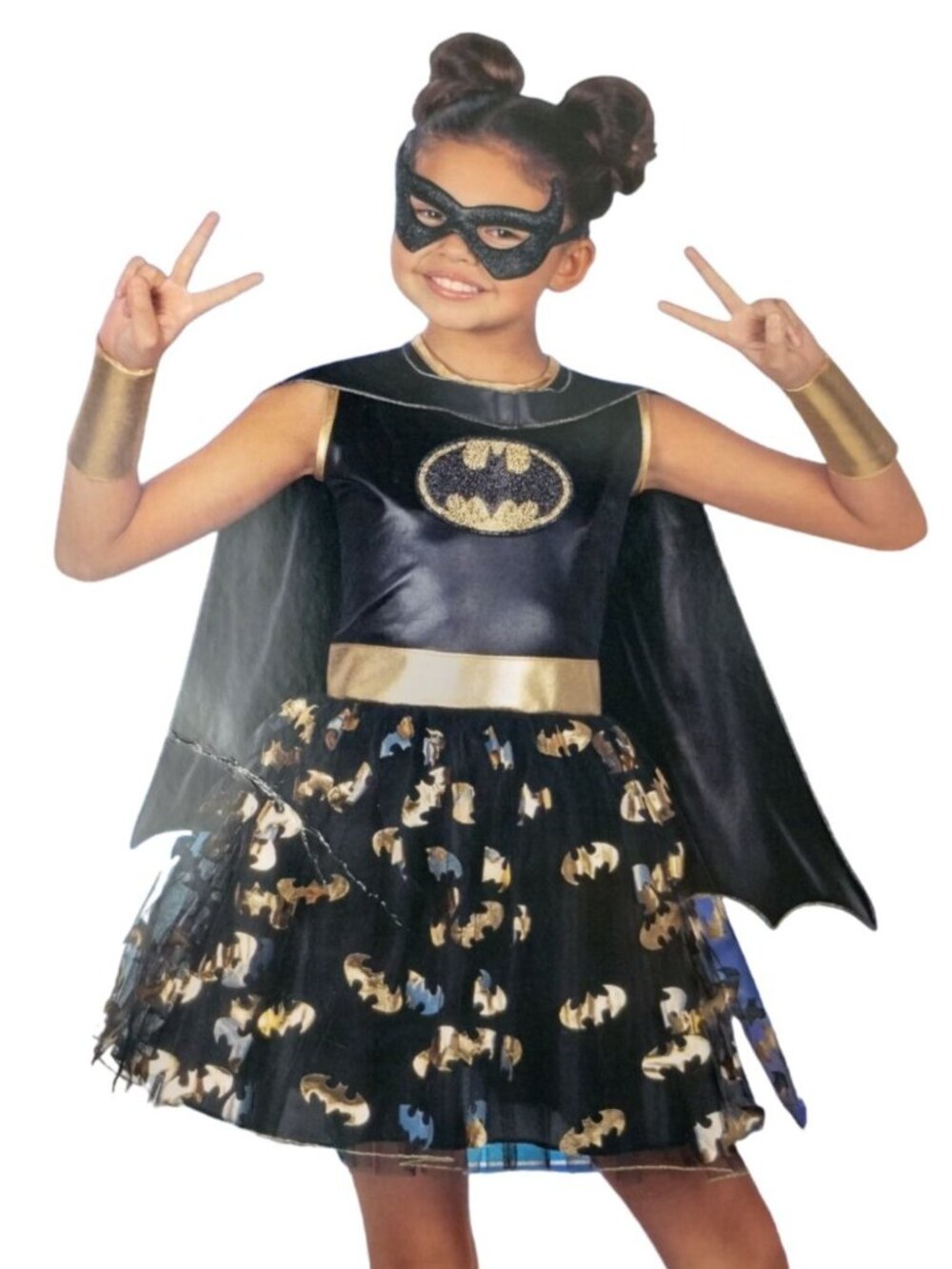 Rubies Girls XS (4 to 5) Batgirl Costume Set With Dress and Cape Only